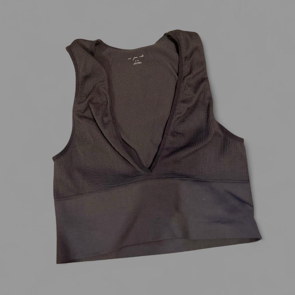 Urban Outfitters Black Ribbed Crop Top